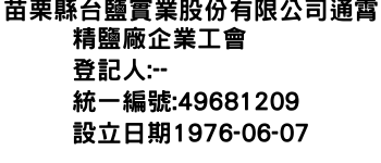 IMG-苗栗縣台鹽實業股份有限公司通霄精鹽廠企業工會