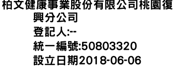 IMG-柏文健康事業股份有限公司桃園復興分公司