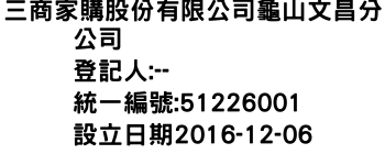 IMG-三商家購股份有限公司龜山文昌分公司