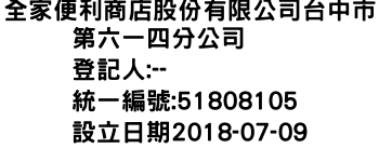 IMG-全家便利商店股份有限公司台中市第六一四分公司