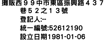 IMG-攤販西９９中市東區振興路４３７巷５２之１３號