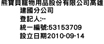 IMG-熊寶貝寵物用品股份有限公司高雄建國分公司