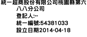 IMG-統一超商股份有限公司桃園縣第六八八分公司