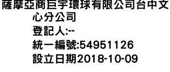 IMG-薩摩亞商巨宇環球有限公司台中文心分公司