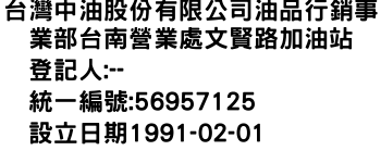 IMG-台灣中油股份有限公司油品行銷事業部台南營業處文賢路加油站