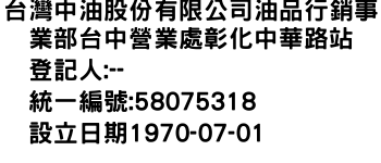 IMG-台灣中油股份有限公司油品行銷事業部台中營業處彰化中華路站