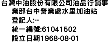 IMG-台灣中油股份有限公司油品行銷事業部台中營業處水里加油站