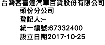 IMG-台灣客喜達汽車百貨股份有限公司頭份分公司