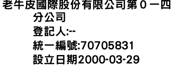 IMG-老牛皮國際股份有限公司第０一四分公司