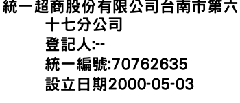 IMG-統一超商股份有限公司台南市第六十七分公司