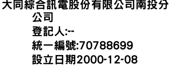 IMG-大同綜合訊電股份有限公司南投分公司