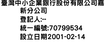 IMG-臺灣中小企業銀行股份有限公司嘉新分公司