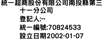 IMG-統一超商股份有限公司南投縣第三十一分公司