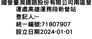 IMG-國營臺灣鐵路股份有限公司南區營運處高雄運務段新營站