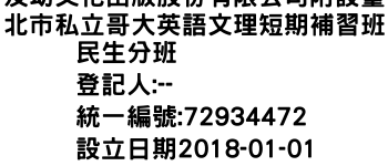 IMG-及幼文化出版股份有限公司附設臺北市私立哥大英語文理短期補習班民生分班