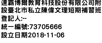 IMG-速霸博爾教育科技股份有限公司附設臺北市私立陳偉文理短期補習班