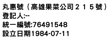 IMG-丸惠號（高雄果菜公司２１５號）