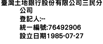 IMG-臺灣土地銀行股份有限公司三民分公司