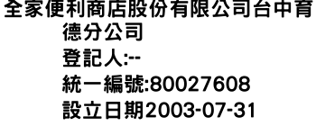 IMG-全家便利商店股份有限公司台中育德分公司