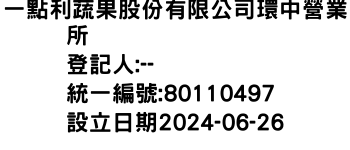 IMG-一點利蔬果股份有限公司環中營業所