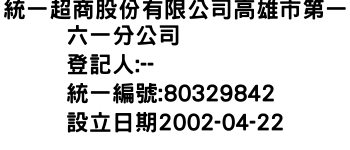 IMG-統一超商股份有限公司高雄市第一六一分公司