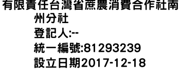 IMG-有限責任台灣省蔗農消費合作社南州分社