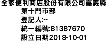 IMG-全家便利商店股份有限公司嘉義縣第十門市部