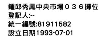 IMG-鍾邱秀鳳中央市場０３６攤位