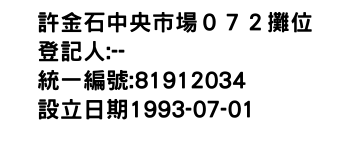 IMG-許金石中央市場０７２攤位