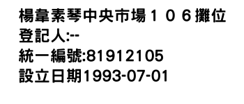 IMG-楊韋素琴中央市場１０６攤位