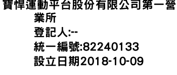 IMG-寶悍運動平台股份有限公司第一營業所