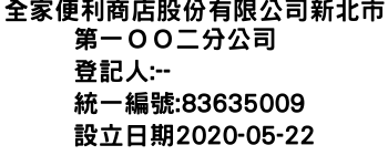 IMG-全家便利商店股份有限公司新北市第一ＯＯ二分公司