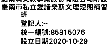 IMG-威爾森文教事業股份有限公司附設臺南市私立愛譜樂斯文理短期補習班