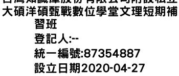 IMG-台灣知識庫股份有限公司附設私立大碩洋碩甄戰數位學堂文理短期補習班