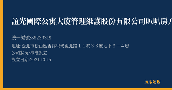 誼光國際公寓大廈管理維護股份有限公司叭叭房八德大樓地下停車場的照片-統編 88239318(臺北市) 公司登記資料與營業項目詳細圖表