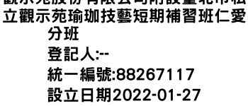 IMG-觀示苑股份有限公司附設臺北市私立觀示苑瑜珈技藝短期補習班仁愛分班