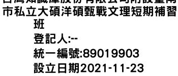 IMG-台灣知識庫股份有限公司附設臺南市私立大碩洋碩甄戰文理短期補習班