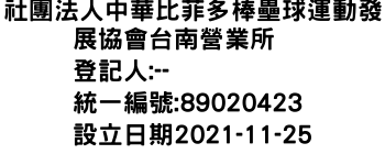 IMG-社團法人中華比菲多棒壘球運動發展協會台南營業所