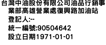 IMG-台灣中油股份有限公司油品行銷事業部高雄營業處復興路加油站