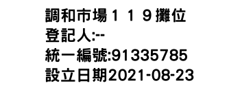 IMG-調和市場１１９攤位