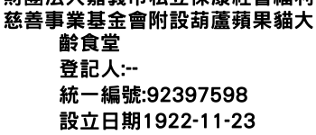 IMG-財團法人嘉義市私立保康社會福利慈善事業基金會附設葫蘆蘋果貓大齡食堂