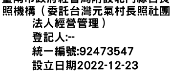 IMG-臺南市政府社會局附設北門綜合長照機構（委託台灣元氣村長照社團法人經營管理）