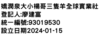 IMG-嬌潤泉大小楊哥三隻羊全球實業社