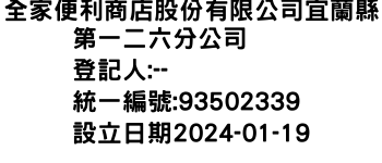 IMG-全家便利商店股份有限公司宜蘭縣第一二六分公司