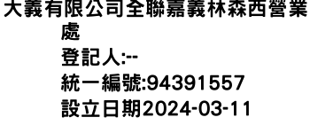 IMG-大義有限公司全聯嘉義林森西營業處