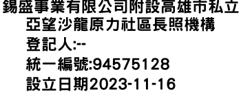 IMG-錫盛事業有限公司附設高雄市私立亞望沙龍原力社區長照機構