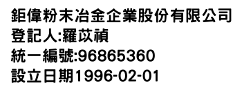 IMG-鉅偉粉末冶金企業股份有限公司